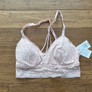 NWT Auden Lace Bralette in Soft Pink Medium